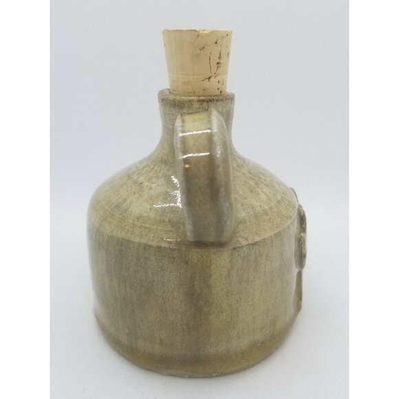 Studio Art Pottery Handcrafted Stoneware Pitcher Jug Maple Leaf Artist Signed - Picture 4 of 8